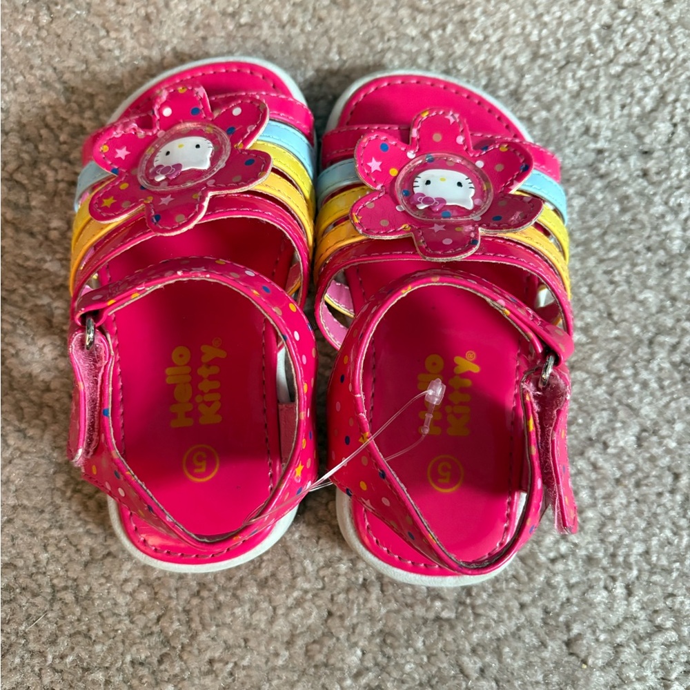 Hello Kitty Pink and Yellow Sandals with Playful Design